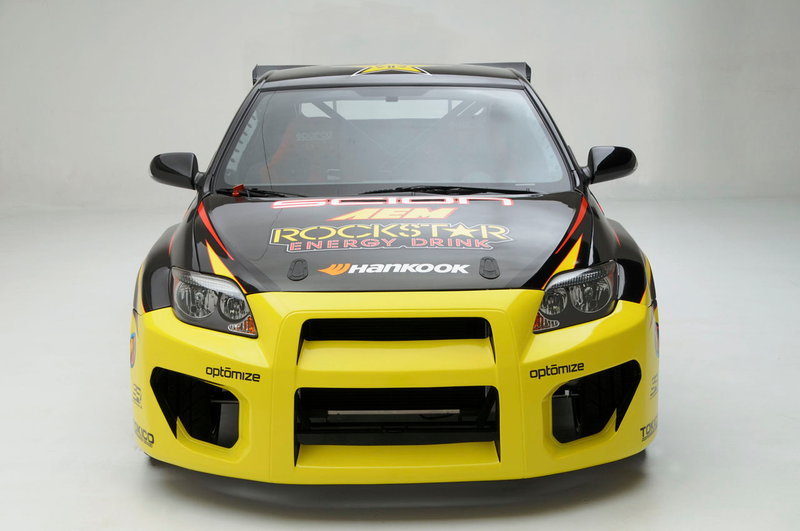 Illustration for article titled Tanner Foust's Scion tC Drift Car: V8-Powered, RWD, Ridiculous